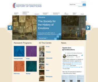 Historyofemotions.org.au(ARC Centre of Excellence for the History of Emotions) Screenshot