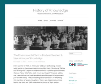 Historyofknowledge.net(History of Knowledge) Screenshot