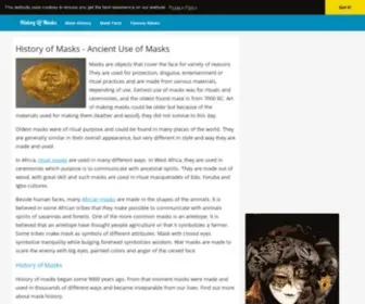 Historyofmasks.net(History of Masks) Screenshot