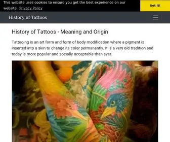 Historyoftattoos.net(History of Tattoos) Screenshot
