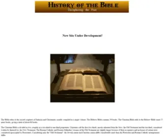 Historyofthebible.net(History of the Bible) Screenshot