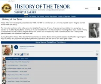 Historyofthetenor.com(History of the Tenor) Screenshot