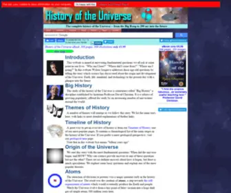 Historyoftheuniverse.com(Introduction) Screenshot
