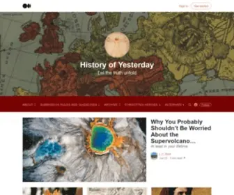 Historyofyesterday.com(History of Yesterday) Screenshot