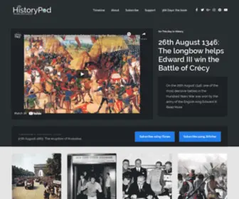 Historypod.net(The Daily 'On This Day' History Podcast) Screenshot