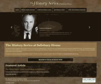 Historyseries.net(The History Series at Salisbury House & Gardens) Screenshot