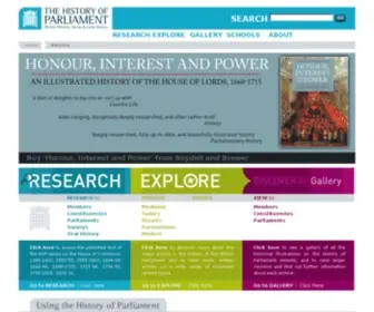 Histparl.ac.uk(History of Parliament Online) Screenshot