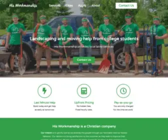 Hisworkmanshiplabor.com(Christian Landscaping and Moving Services) Screenshot