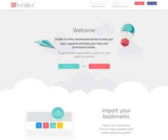 Hitabs.com(Save, group and share your useful links and online resources) Screenshot