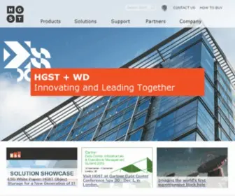 Hitachigst.com(HGST Storage) Screenshot