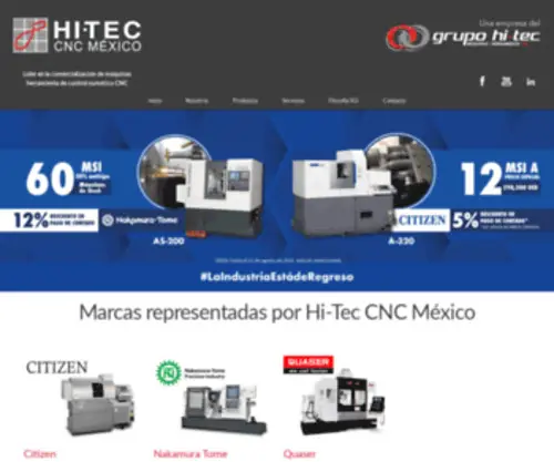 Hitec.com.mx(HITEC CNC) Screenshot
