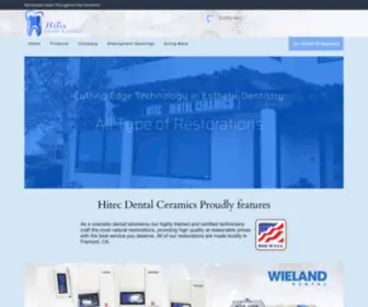 HiteCDental.com(HiTec Dental Ceramics) Screenshot