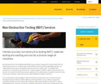 Hitechtesting.com(Non-Destructive Testing (NDT) Services) Screenshot