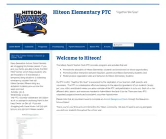 Hiteonptc.org(Hiteon Elementary School's Parent Teacher Club) Screenshot