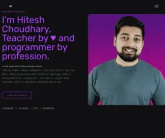 Hiteshchoudhary.com(Hitesh Choudhary) Screenshot