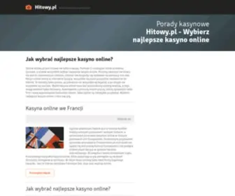 Hitowy.pl(Wybierz najlepsze kasyno online) Screenshot