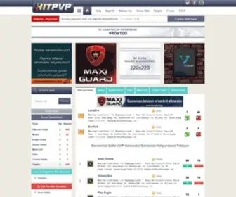 HitpVp.com(Türkiyenin İlk ve Tek Profesyonel Private Server Tanıtım Sitesi) Screenshot