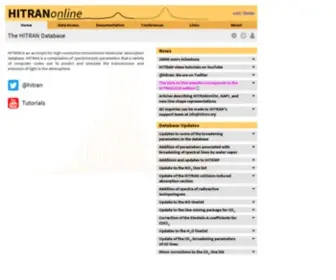 Hitran.org(HITRANonline) Screenshot
