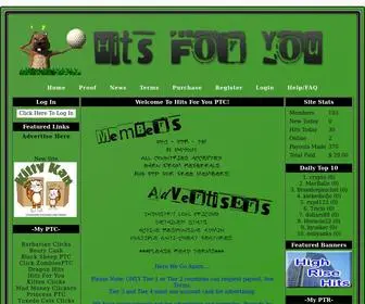 Hitsforyou.info(Hits For You PTC) Screenshot