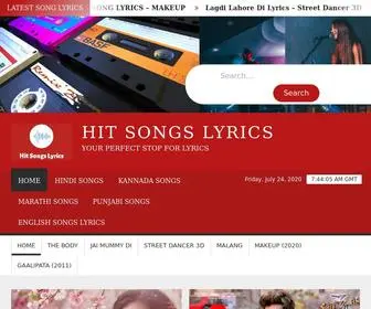 Hitsongslyrics.com(Presenting the LYRICS of Karaar Premache song which) Screenshot