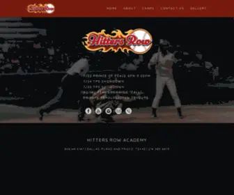 Hittersrow.com(Hitters Row Baseball Academy) Screenshot