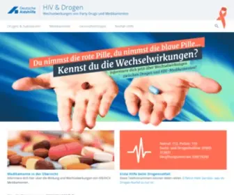 Hiv-Drogen.de(Willkommen auf HIV & Drogen) Screenshot