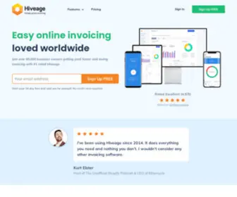 Hiveage.com(Invoicing Software for Small Businesses) Screenshot