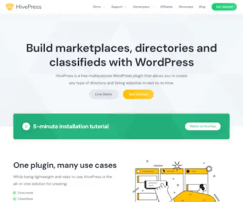Hivepress.io(A multipurpose WordPress directory plugin) Screenshot