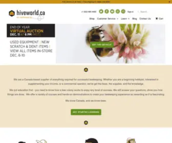 HiveWorld.ca(Buy Bees; Beekeeping Courses; Buy Bees in Edmonton; Buy Bee Supplies; Beekeeping Retail Store) Screenshot