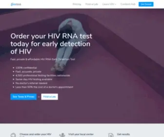 Hivrna.com(The new HIV RNA test) Screenshot