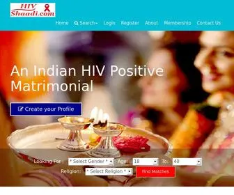 Hivshaadi.com(India's No.1 Hiv Positive Matrimonial) Screenshot