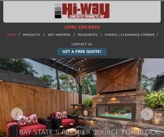 Hiwayconcrete.com(Hardscape Materials) Screenshot