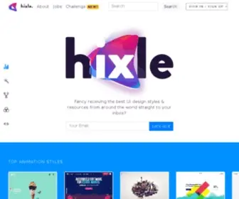 Hixle.co(Discover the Best Design Styles & Resources) Screenshot