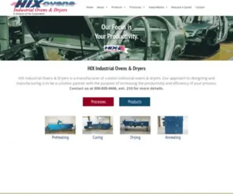 Hixovens.com(Hix Industrial Ovens & Dryers) Screenshot