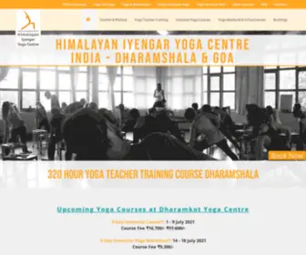 Hiyogacentre.com(Iyengar Yoga India Teacher Training Courses Dharamsala) Screenshot