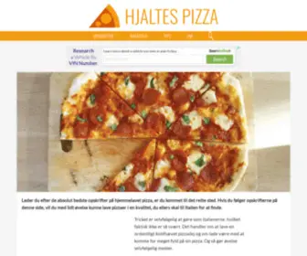 Hjaltespizza.dk(Velkommen til de bedste opskrifter på pizza) Screenshot