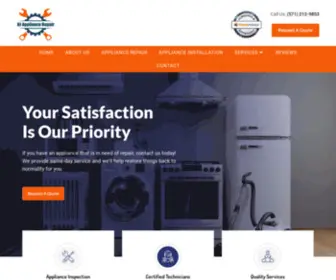 Hjappliancerepair.com(Appliance Repair Falls Church) Screenshot