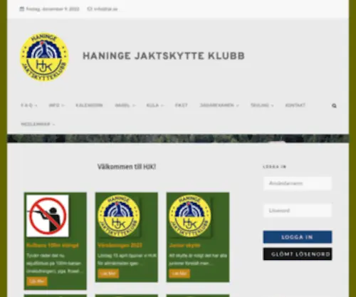 HJK.se(HANINGE JAKTSKYTTE KLUBB) Screenshot