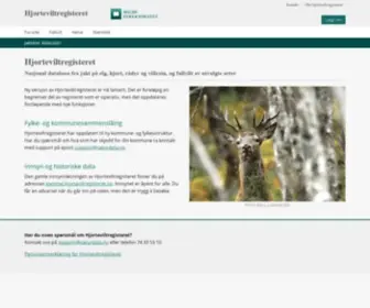 Hjorteviltregisteret.no(Nasjonal database fra jakt på elg) Screenshot