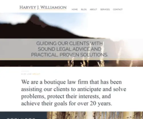 HJwlaw.com(The Law Office of HARVEY J) Screenshot
