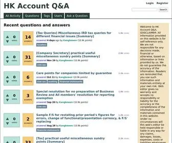 Hkaudit.net(HK Account Q&A) Screenshot