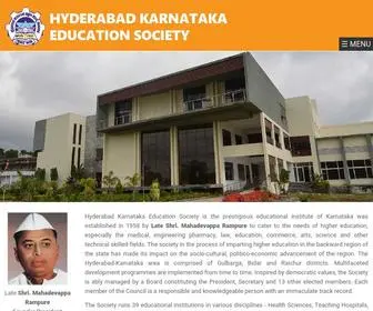 Hkes.edu.in(Hyderabad Karnataka Education Society) Screenshot