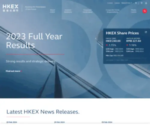 Hkexgroup.com(HKEX Group) Screenshot