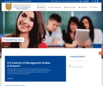 Hkimsr.edu.in(Top Management Colleges in Mumbai) Screenshot