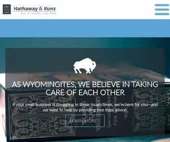 HKwyolaw.com(Hathaway & Kunz Wyoming Law Firm) Screenshot