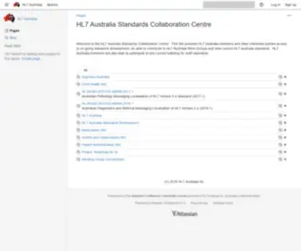 HL7Australia.com(HL7 Australia Standards Collaboration Centre) Screenshot