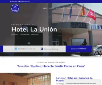 Hlaunion.com(Hotel la Unión Humanes) Screenshot