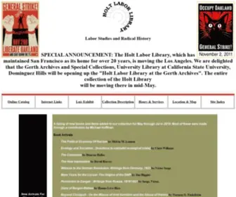 HLL.org(The Holt Labor Library) Screenshot