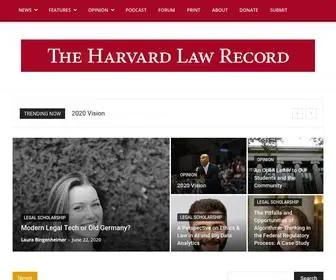 Hlrecord.org(The Harvard Law Record) Screenshot