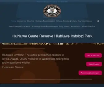 Hluhluwegamereserve.com(Hluhluwe Game Reserve South Africa A Big 5 Game Park Zululand Natal) Screenshot